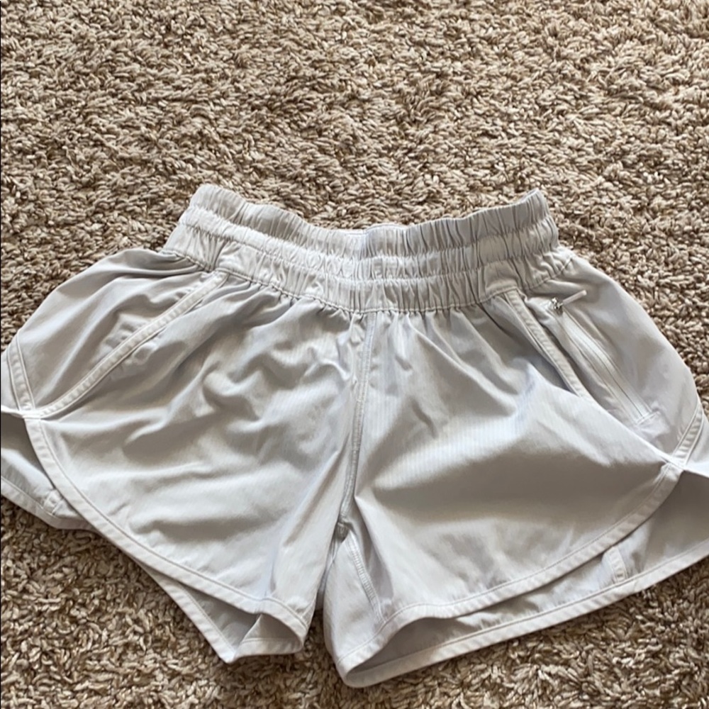 White Lululemon size 4 tracker short V 4”